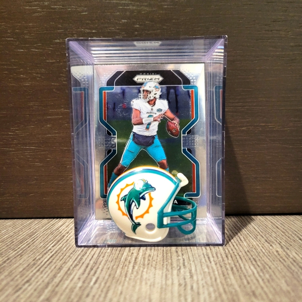 Tua Tagovailoa Miami Dolphins Mini Helmet Football Sports Box